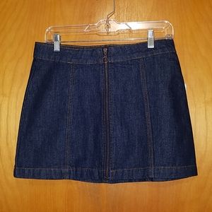 Altar'd State Zip Up Denim Mini Skirt